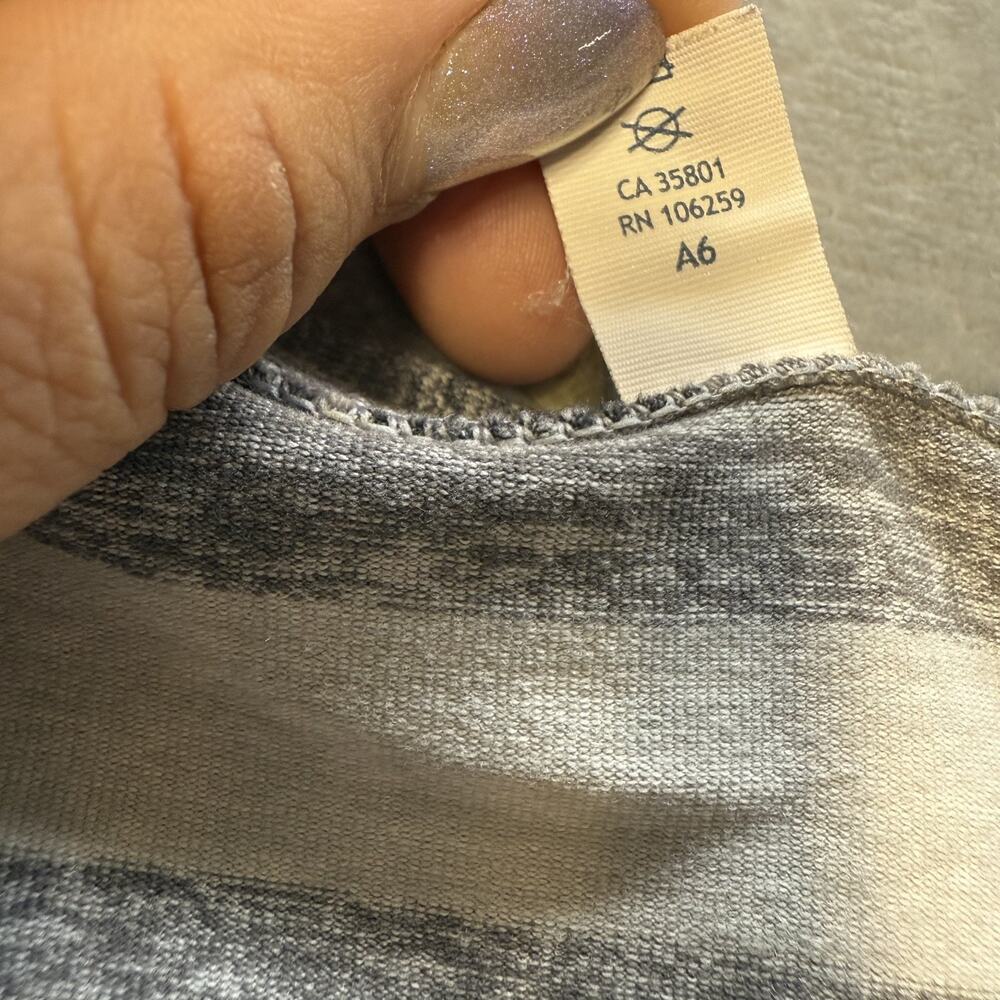 Lululemon Race Your Pace Long Sleeve Marshmallow Stripe Heathered Slate Size 4 - Picture 4 of 13